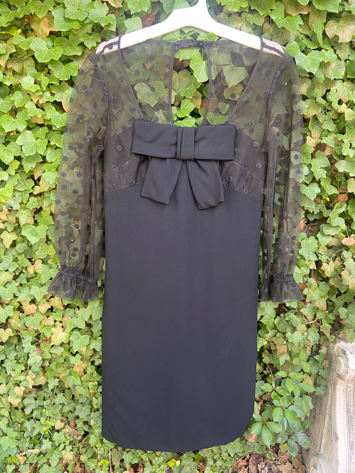 Vintage 60s Black Cocktail Dress XS