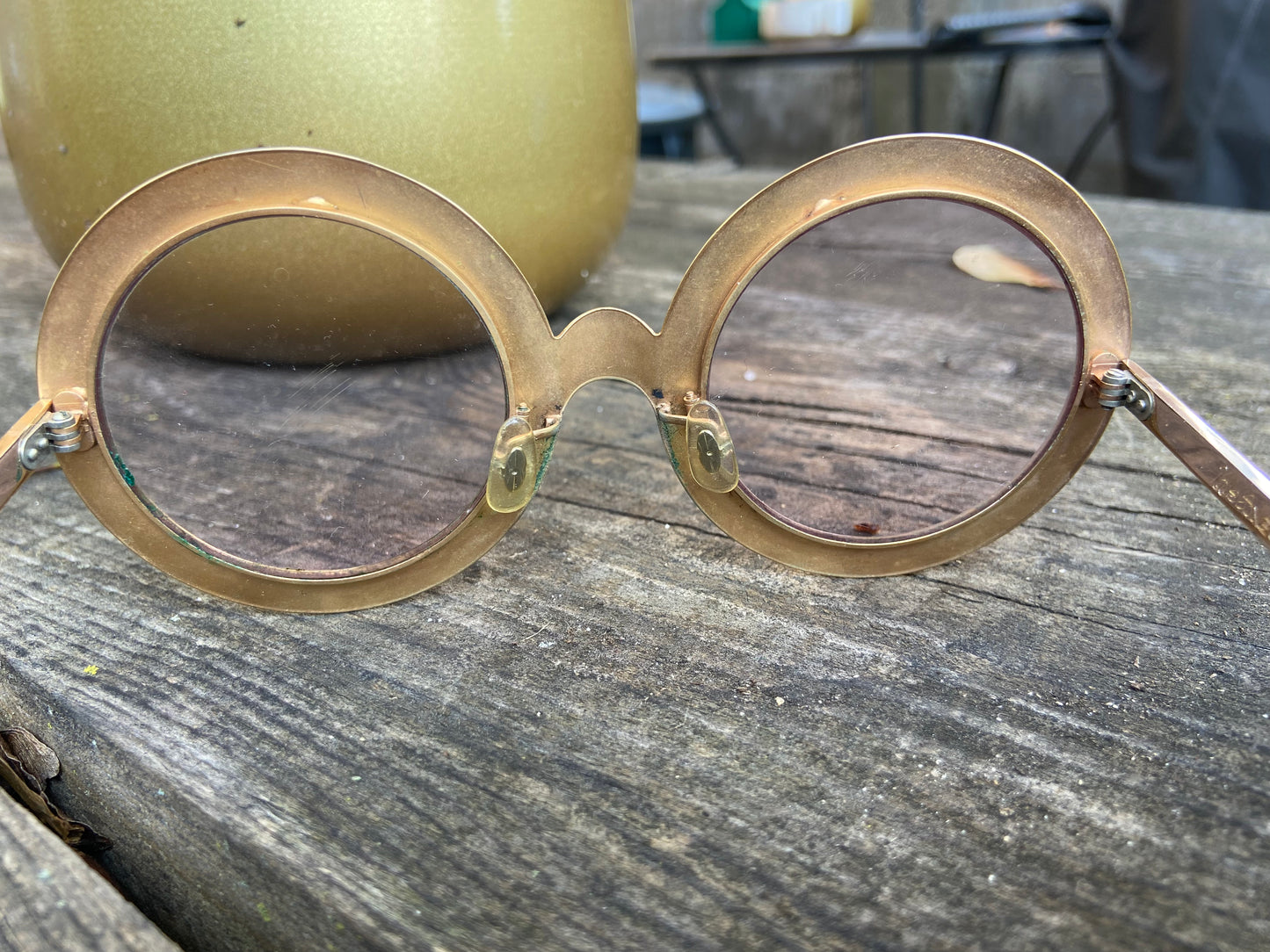 Vintage 1960s Gold Lennon Sunglasses