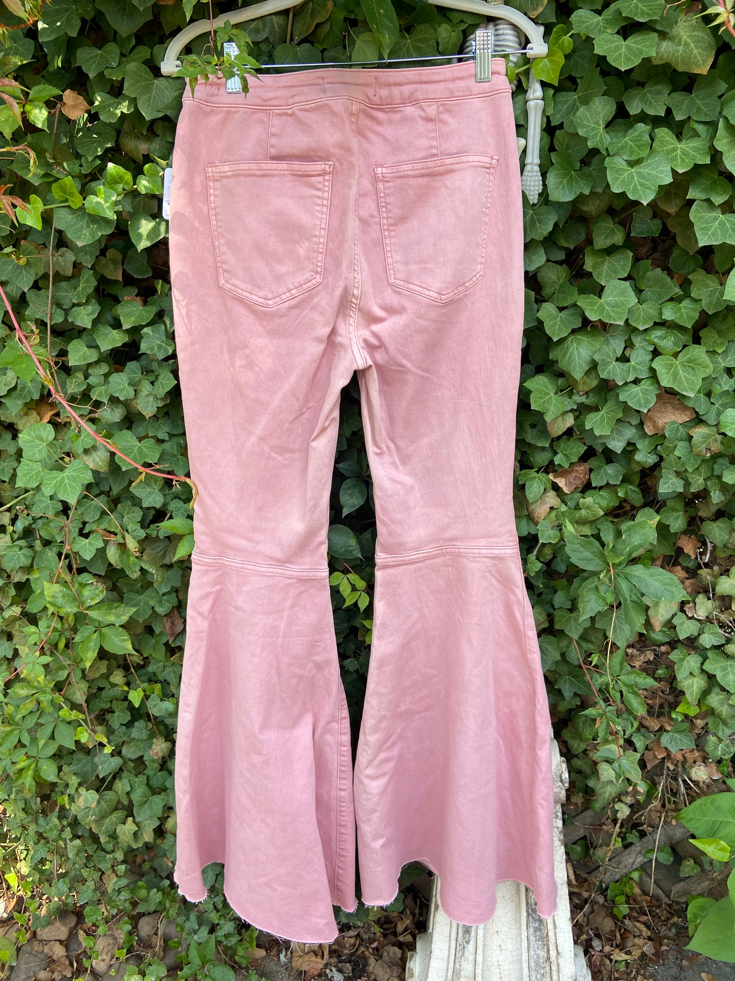 Pink Free People Bell Bottoms