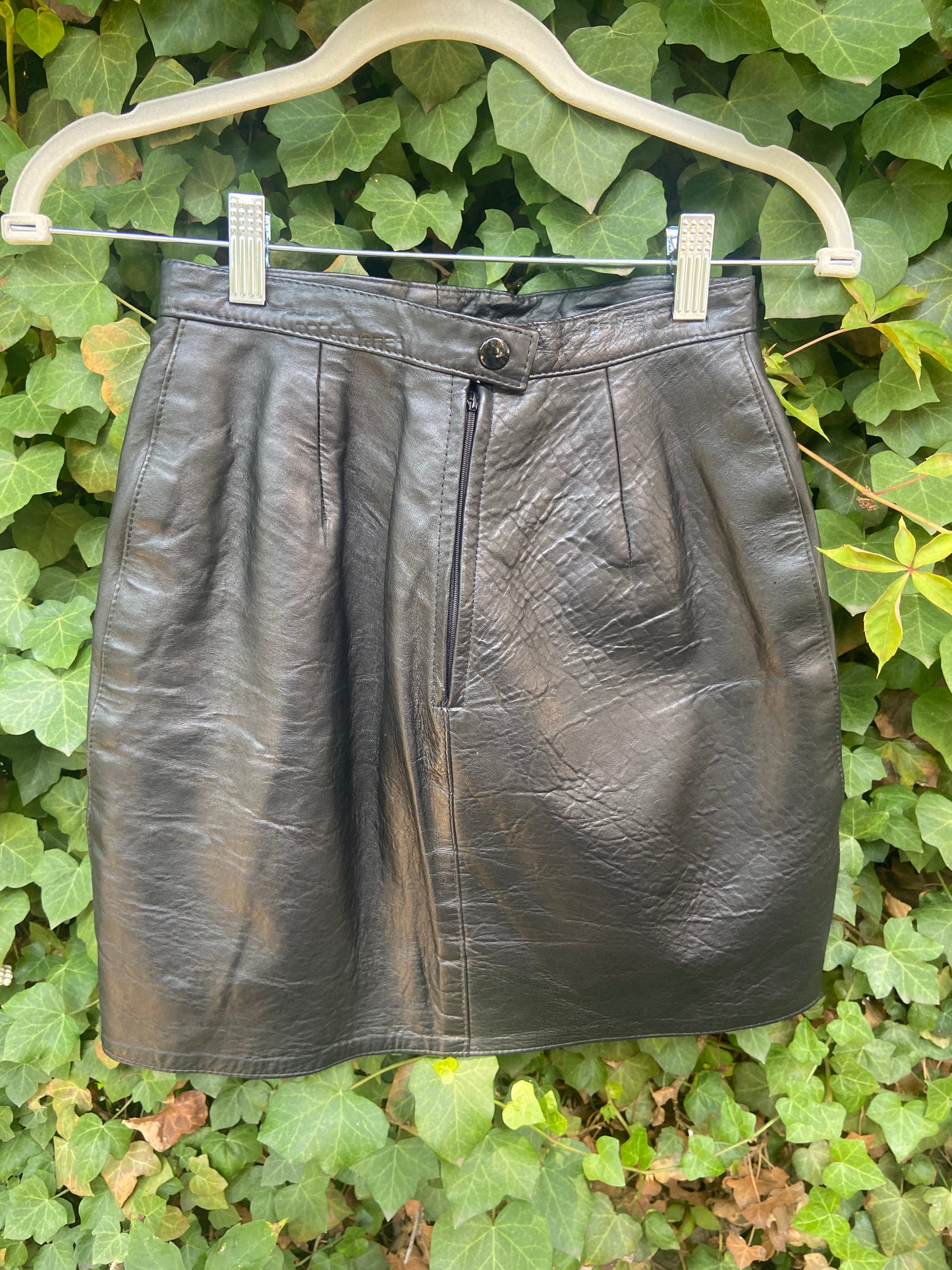 Vintage Leather Mini Skirt