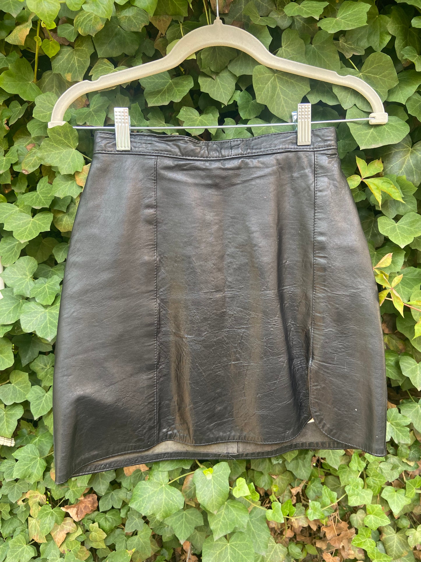 Vintage Leather Mini Skirt